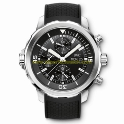 IWC Watches : IW376803 Automatic Chronograph Day Date Black Rubber Men Watch