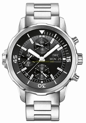 IWC Watches : IW376804 Black Dial Uni-directional Rotating Band Men Watch