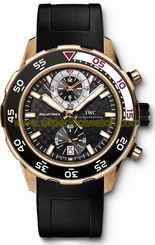 IWC Watches : IW376903 Automatic 18kt Rose Gold Black Dial Black Rubber Band Men Watch