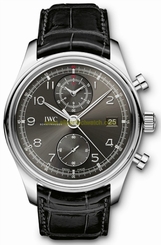 IWC Watches : IW390404 Automatic Chronograph Date Black Leather Men Watch