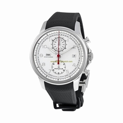 IWC Watches : IW390502 Automatic Portugieser Yacht Club Chronograph Black Rubber Men Watch