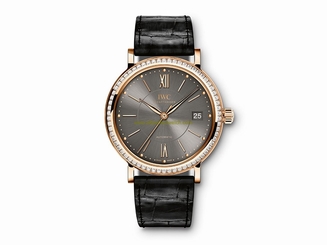 IWC Watches : IW458108 Ardoise Dial Alligator Leather Band Men Watch