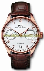 IWC Watches : IW500113 Automatic 18kt Rose Gold Silver Dial Brown Crocodile Leather Band Men Watch