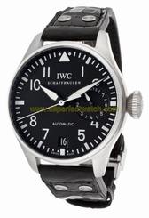 IWC Watches : IW500901 Automatic Black Dial Crocodile Black Leather Band Men Watch