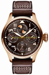 IWC Watches : IW502617 Automatic 18kt Rose Gold Brown Dial Calfskin Brown Leather Band Limited Edition Men Watch