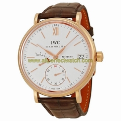 IWC Watches : IW510107 Silver Dial Fixed 18kt Rose Gold Band Men Watch