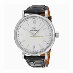 IWC Watches : IW511102 Silver Dial Fixed 18kt White Gold Band Men Watch