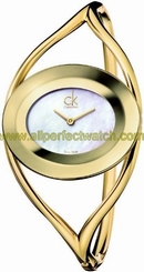 Calvin Klein Watches : K1A2381G Quartz Mother of Pearl Dial Gold Tone Stainless Steel Women Watch