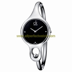 Calvin Klein Watches : K1N22104 Quartz Analog Black Dial Stainless Steel Women Watch