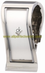Calvin Klein Watches : K1T23101 Quartz Silver Dial Rectangular Stainless Steel Women Watch