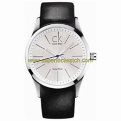 Calvin Klein Watches : K2241126 Quartz Black Leather Men Watch