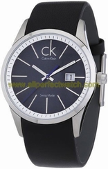 Calvin Klein Watches : K2246161 Quartz Analog Date Black Leather Men Watch