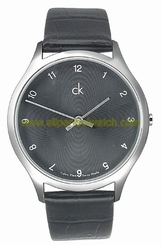 Calvin Klein Watches : K2621111 Quartz Black Leather Men Watch