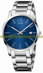 Calvin Klein Watches : K2G2G14N Quartz Blue Date Dial Stainless Steel Men Watch