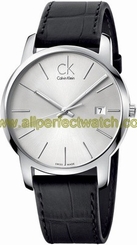 Calvin Klein Watches : K2G2G1C6 Quartz Silver Date Dial Leather Men Watch