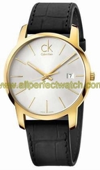 Calvin Klein Watches : K2G2G5C6 Quartz White Date Dial Leather Men Watch