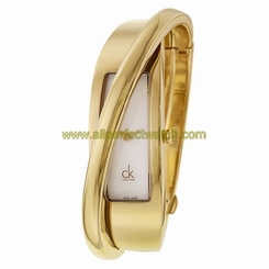 Calvin Klein Watches : K2J24501 Quartz White Dial Gold Tone Stainless Steel Women Watch