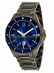 Calvin Klein Watches : K2W21W4N Quartz Blue Dial Date Stainless Steel PVD Coated Bracelet Men Watch