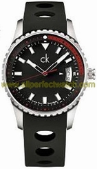 Calvin Klein Watches : K3211436 Quartz Analog Date Black Rubber Men Watch