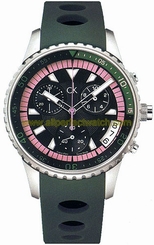 Calvin Klein Watches : K3217578 Green Rubber Strap Challenge Ext Men Watch