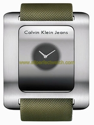 Calvin Klein Watches : K3715679 Quartz Analog Green Cloth Women Watch