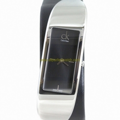 Calvin Klein Watches : K3C231C1 Quartz Black Dial Black Leather Women Watch