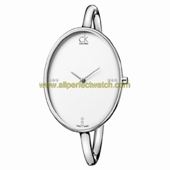 Calvin Klein Watches : K3D2M11W Quartz Analog White Dial Stainless Steel Women Watch