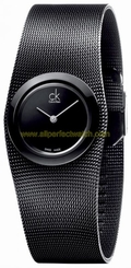 Calvin Klein Watches : K3T23421 Quartz Analog Black Stainless Steel Mesh Women Watch