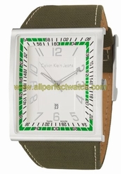 Calvin Klein Watches : K4211138 Quartz White Dial DAte Rectangle Men Watch