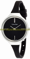 Calvin Klein Watches : K4U231B1 Quartz Black Dial Black Silicone Women Watch