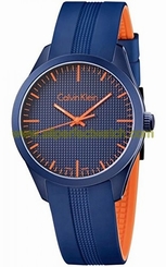 Calvin Klein Watches : K5E51GVN Quartz Analog Blue Silicone Men Watch