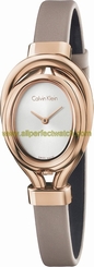 Calvin Klein Watches : K5H236X6 Quartz Analog Brown Fabric Women Watch