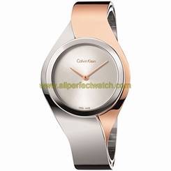 Calvin Klein Watches : K5N2S1Z6 Quartz Analog Two Tone Stainless Steel Bangel Women Watch