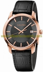 Calvin Klein Watches : K5S316C3 Quartz Analog Date Black Leather Men Watch