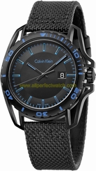 Calvin Klein Watches : K5Y31YB1 Quartz Analog Date Black Fabric Men Watch