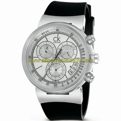 Calvin Klein Watches : K7547185 Quartz Chronograph Black Rubber Men Watch