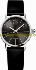 Calvin Klein Watches : K7622207 Quartz Black Leather Men Watch