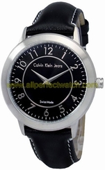 Calvin Klein Watches : K8713104 Quartz Black Leather Women Watch