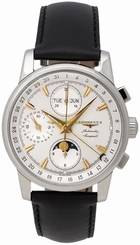 Longines Watches : L1.642.4.77.2 Silver Dial Leather Band Men Watch