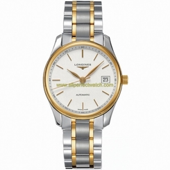 Longines Watches : L2.128.5.11.7 Automatic White Dial 18ct Gold Case With 18ct Gold And Stainless Steel Bracelet Women Watch
