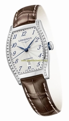Longines Watches : L2.142.0.70.2 Automatic Silver Dial Stainless Steel Case With Brown Leather Strap Women Watch