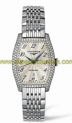 Longines Watches : L2.142.0.73.6 Automatic Polished Stainless Steel Silver With Blue Hands And Arabic Numerals, Date At 6 Dial Polished Stainless Steel Band Women Watch