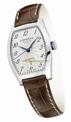 Longines Watches : L2.142.4.73.2 Automatic CreamDial Stainless Steel Case With Brown Leather Strap Women Watch