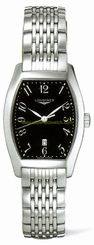Longines Watches : L2.155.4.53.6 Quartz Polished Stainless Steel Black Arabic Numeral With Date At 6 Dial Polished Stainless Steel Band Women Watch