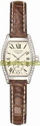 Longines Watches : L2.175.0.71.5 Quartz Beige Dial Stainless Steel Case With Brown Leather Strap Women Watch