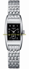 Longines Watches : L2.194.4.53.6 Quartz Polished Stainless Steel Black Arabic Numerals With Seconds Sub- At 6 Dial Polished Stainless Steel Band Women Watch