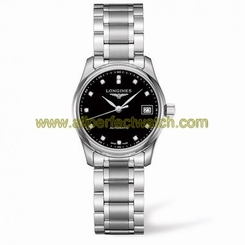Longines Watches : L2.257.4.57.6 Black Dial Fixed Stainless Steel Band Women Watch