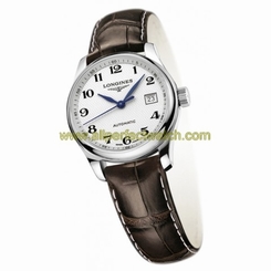 Longines Watches : L2.257.4.78.3 Automatic Silver Dial Stainless Steel Case With Brown Leather Strap Women Watch