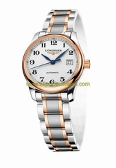 Longines Watches : L2.257.5.79.7 Automatic Analog Date 18ct Rose Gold and Stainless Steel Women Watch