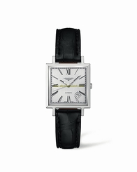 Longines Watches : L2.292.4.71.0 Automatic Heritage 1968 Black Leather Women Watch